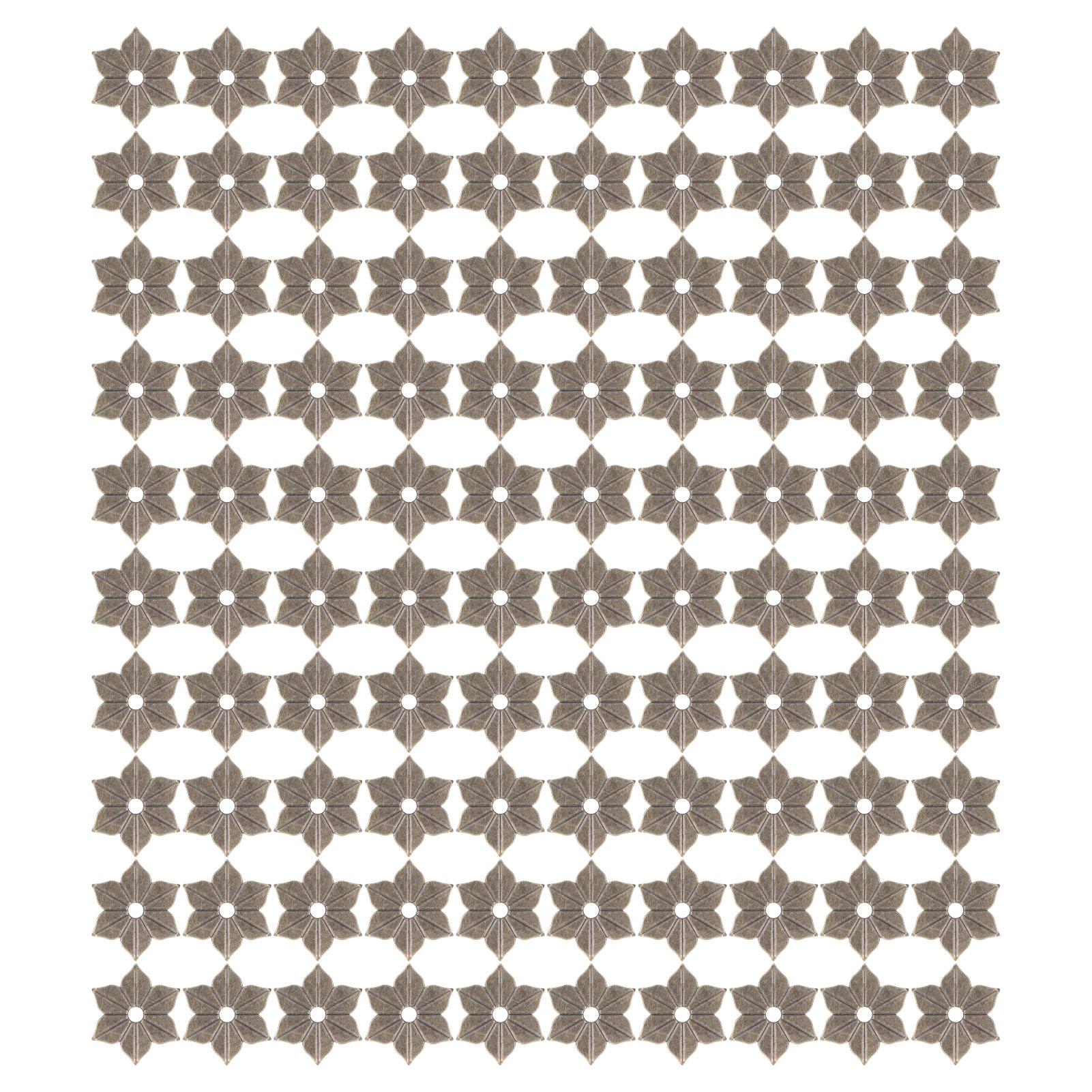 

100pcs Corner Protectors Vintage Flower Shape Decorative Corner Covers with Screws for Wooden Box Scrapbook Photo Album