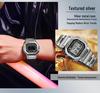 Sanda Men's Square Waterproof Electronic Watch with Fashionable Light and Alarm Clock.