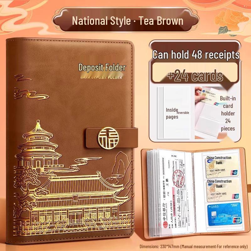 2025 Multifunctional Passbook & Bill Storage Album