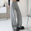 Loose Casual Pants Women Drawstring Wide Leg Pants Fashion Straight Leg Pants  Gym