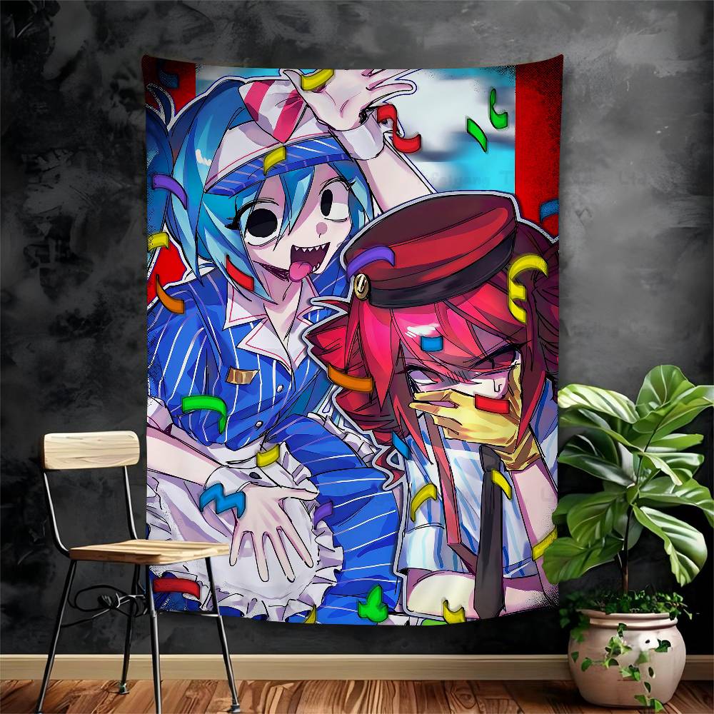 Virtual Idol HHatsunes MikU Colorful Tapestry Wall Hanging Bohemian Wall Tapestries Mandala Wall Hanging Sheets