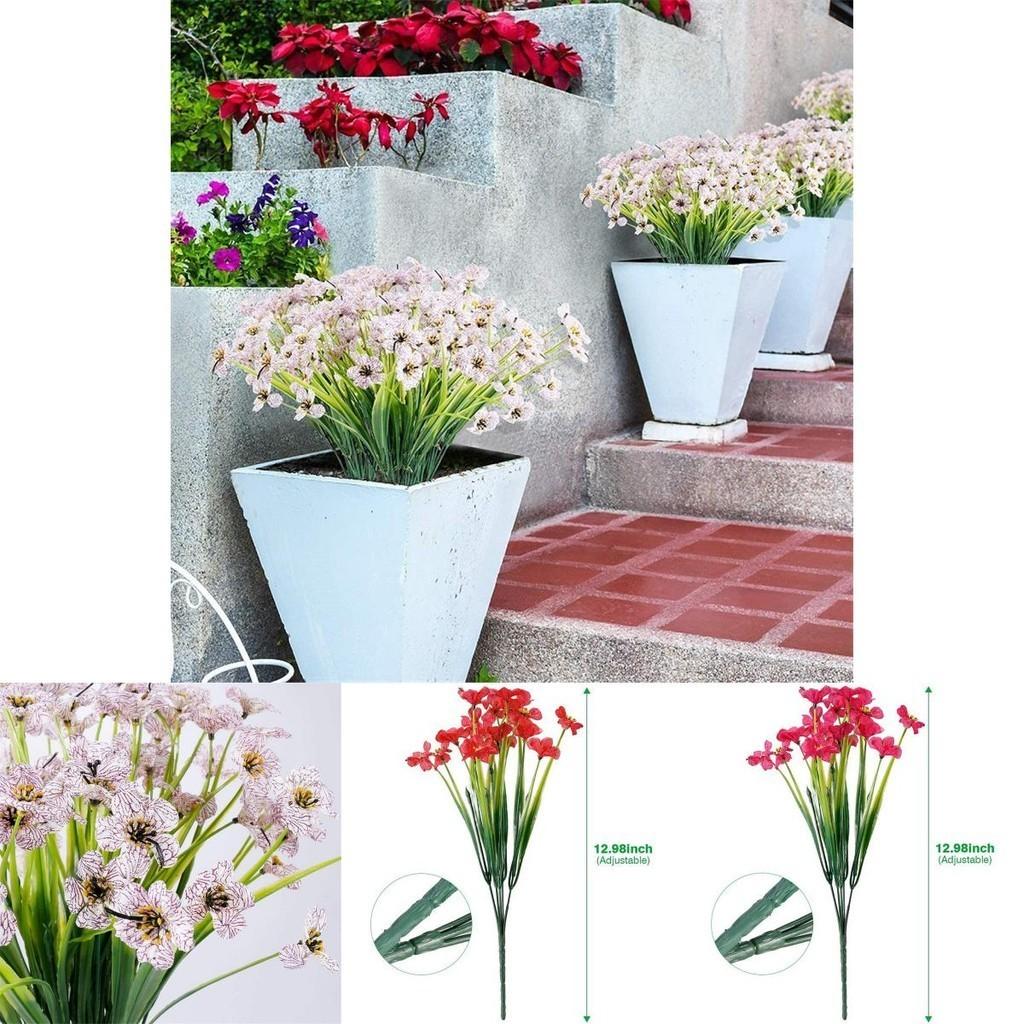 Chic Uv Resistant Plum Blossoms Realistic Artificial Flowers For Outdoor Beauty