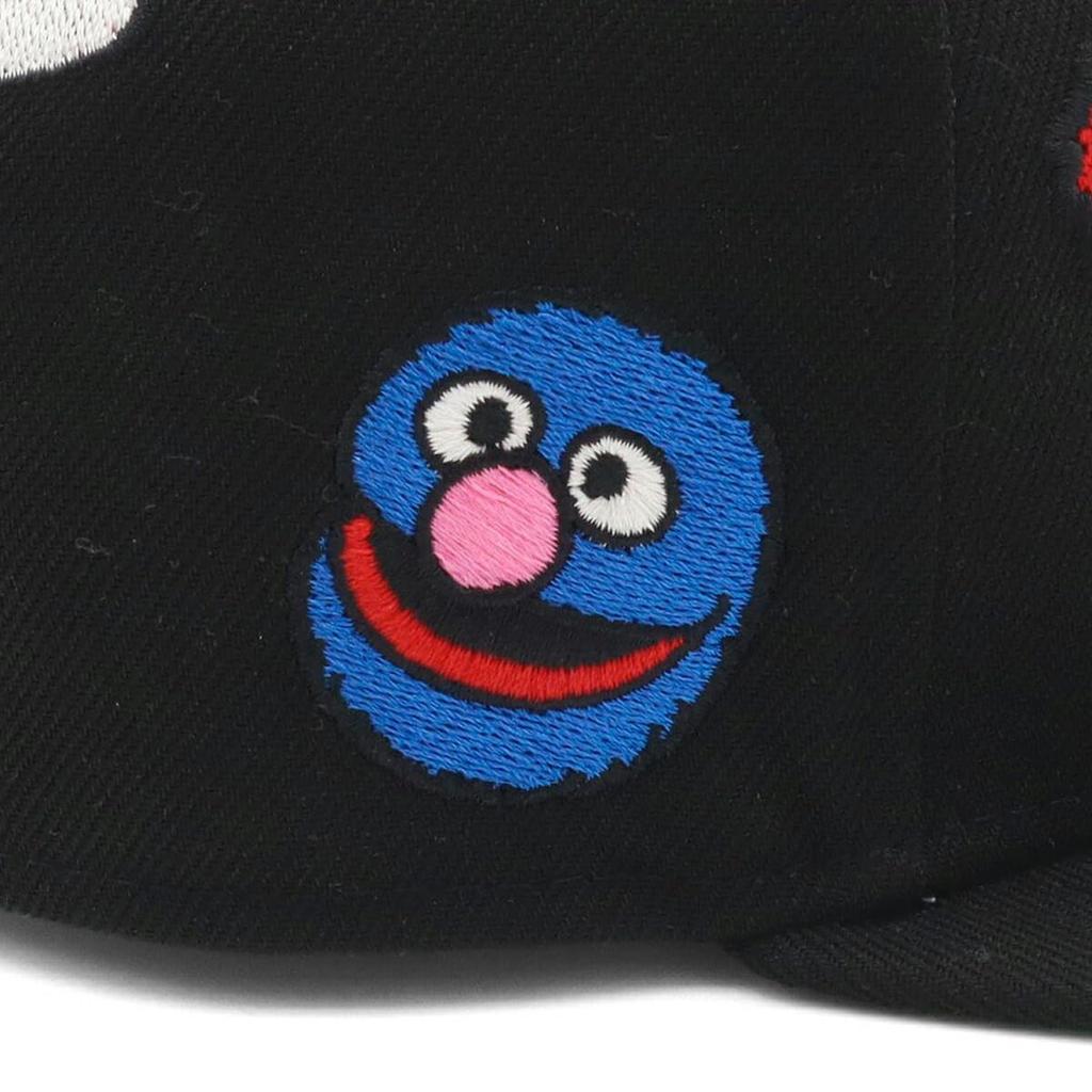 New Era Kids' Sesame Street Collaboration Cap, Black, Youth 950 Sesame Allover Black, Sizes 52-56cm