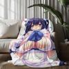 Cute Anime Girl Blanket - Soft Throw with Bunny Design, Perfect for Bedroom Decor, Unique Gift for Manga Fans