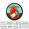 Round Embroidered Cloth Patch with Adhesive Backing - Ideal for Hats, Clothing, and Bag Accessories