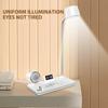 LED Table Lamp USB Port Bluetooth Multifunction Wireless Charger Pad Stand Clock For Bedroom Bedside Decor Lighting Table Light