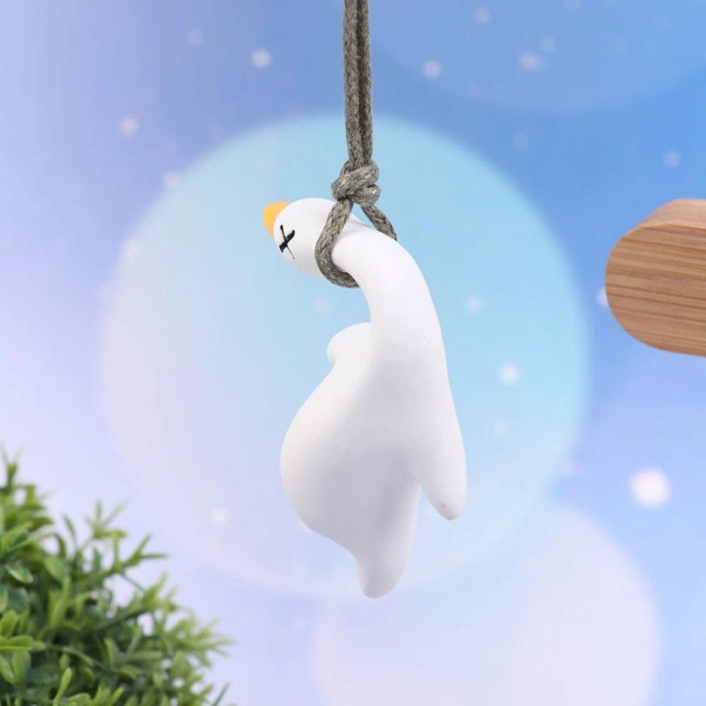 2Pcs Fashion Swing Duck Car Pendant Cute Car Hanging Ornament  Indoor Window