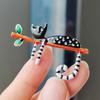 Lovely Cat Brooches 2-color Enamel Pet Animal Party Casual Brooch Pins For Women Men Gifts