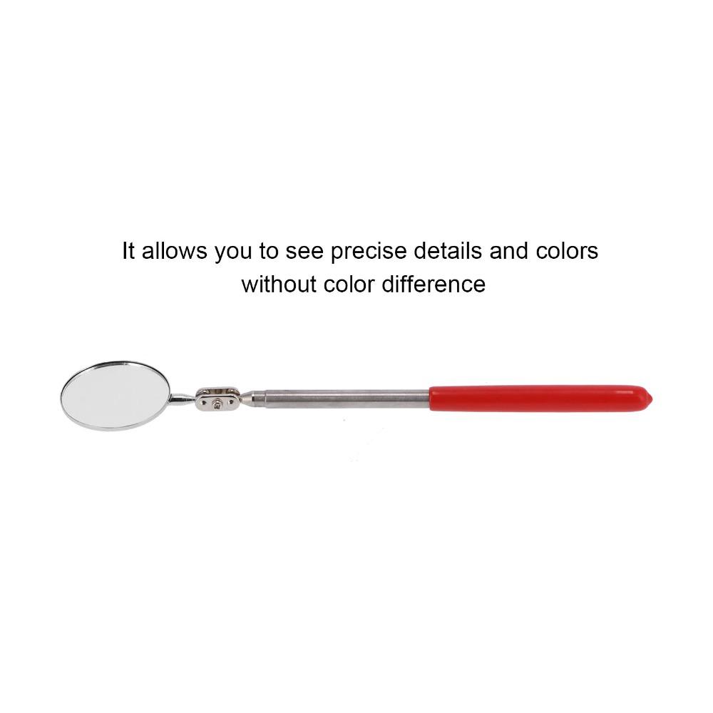 Practical Telescopic Inspection Mirror Extendable Durable Auto Repair Tool Round Pickup Tool Ac Pipe Maintenance