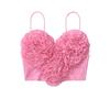 2024 Women's European & American Street Fashion Solid Color Puffy Camisole Vest