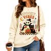Women's fashionable casual long-sleeved Halloween printed round-neck top