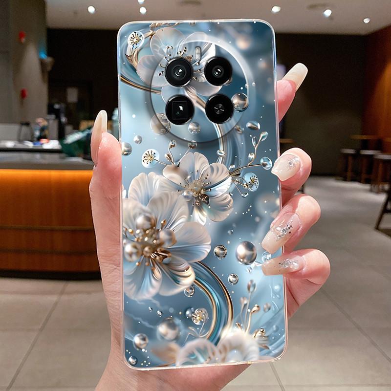 Case For Realme GT 5 Pro Casing Luxury Butterfly Flower Clear Soft TPU Silicone Back Cover For Realme GT5 Pro GT5Pro Phone Cases