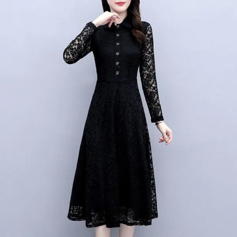 Thin New Lace Bottoming Dress for Women Autumn French Gentle Style Skirt with Coat