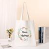 New Female Bag Shopping Bags Shoulder Bag Foldable Reusable Casual Thank You Mistress Print Canvas Student Portable Handbags