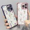 Retro Flower Plating Clear TPU Case For Xiaomi 15T 14T Pro 15 Ultra POCO X7 X3 F5 M3 M4 Pro X5 F4 M7 F7 F8 Ultra Anti Fall Cover