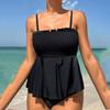 Women's Split Sexy Black Skirt Sling Swimsuit