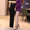 Black summer thin pants slimming new light luxury men's jeans slim straight nine-point pants versatile
