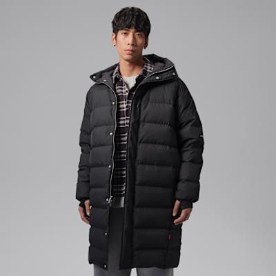 Men's Jordan Flight Down Jackets Men's Black/Black/Black Hooded (Non-detachable) Moderate