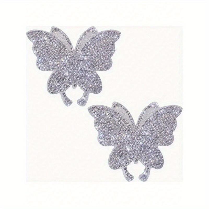 1 Stück Glänzende Schmetterling Autoaufkleber Sets - Kristall Strass Vinyl Aufkleber Für Frauen Und Mädchen, Glitzernde Auto Exterieur Accessoires