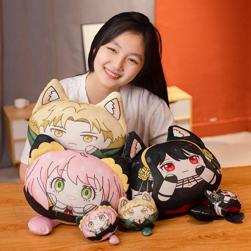 30cm Kawaii Anya Spy X Family Plush Toys Cartoon Anime Pillow Loid Forger Yor Forger Anya Forger Stuffed Doll Kids Birthday Gift