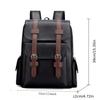 Zaino da Uomo in PU ad Alta Capacità con Tasche Multiple, Borsa per Laptop da Viaggio d'Affari e Pendolarismo per Lavoratori d'Ufficio e Studenti, Uso Quotidiano