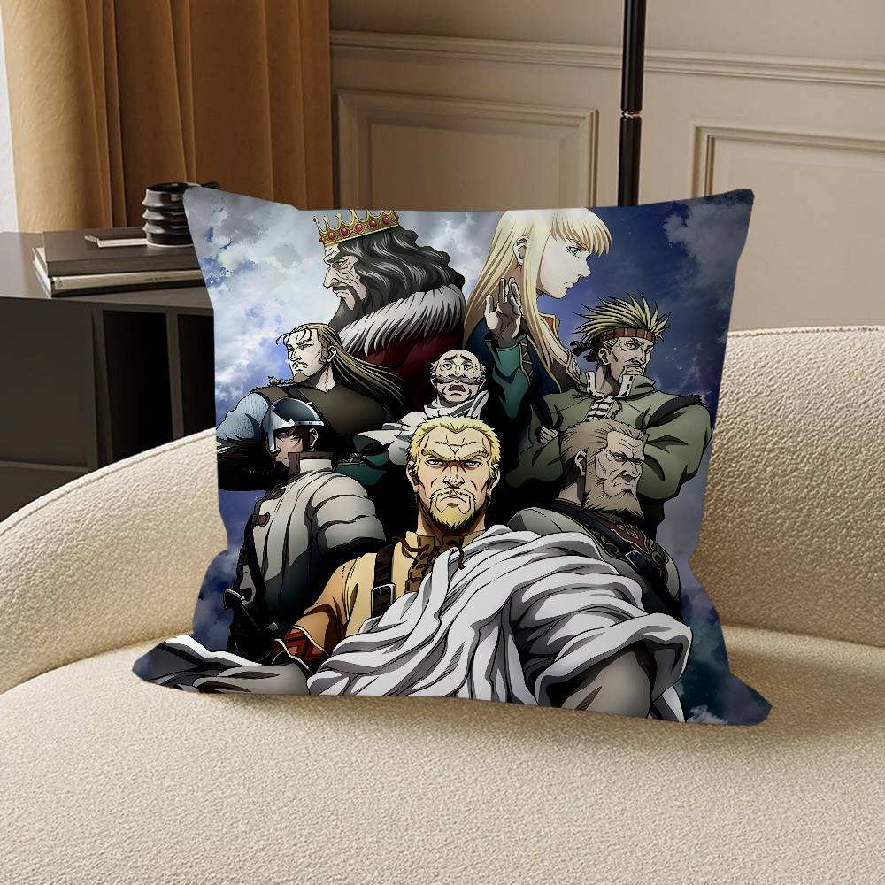 Vinland Saga Office Cushion Pillowcase Car Cushion Cover45X45CM Lumbar Pillowcase Sofa Pillowcover