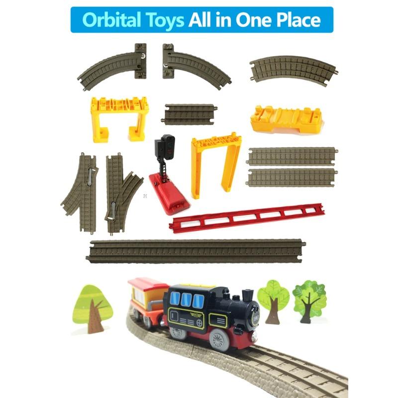 Várias Peças de Pista de Trem de Plástico Acessórios Pista Curva/Reta/Bloco/Ponte Brinquedos Presentes para Meninos