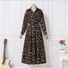 Elastic High-waisted Slimming Temperament Preppy Cardigan Dress