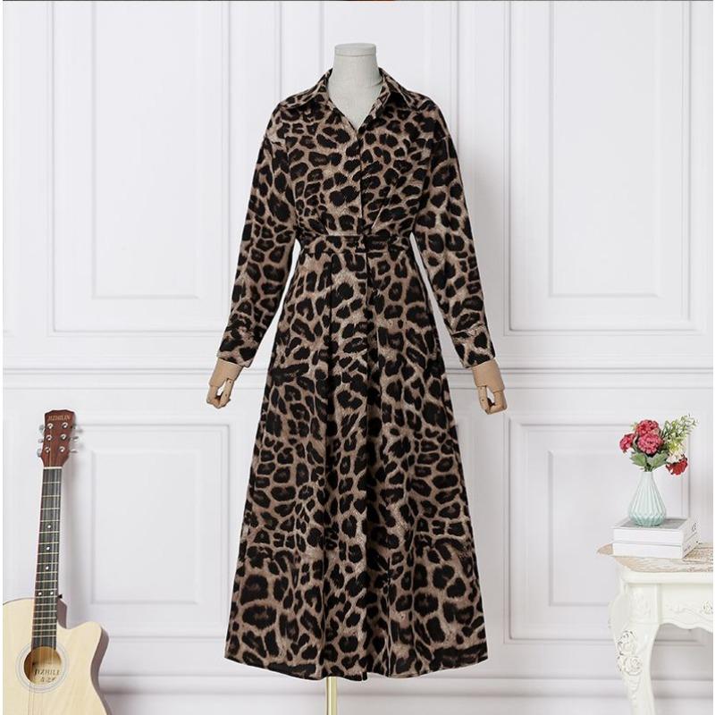 Elastic High-waisted Slimming Temperament Preppy Cardigan Dress