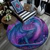 Purple Dragon Round Area Rug,Carpet Rug for Living Room Bedroom Sofa Playroom Decor,Non-slip Floor Mat