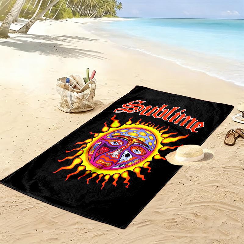 Sublime 2D Flat Print Beach Towel, Large Soft Quick Dry Towel for Beach Camping SwimmingSSTJ0917528