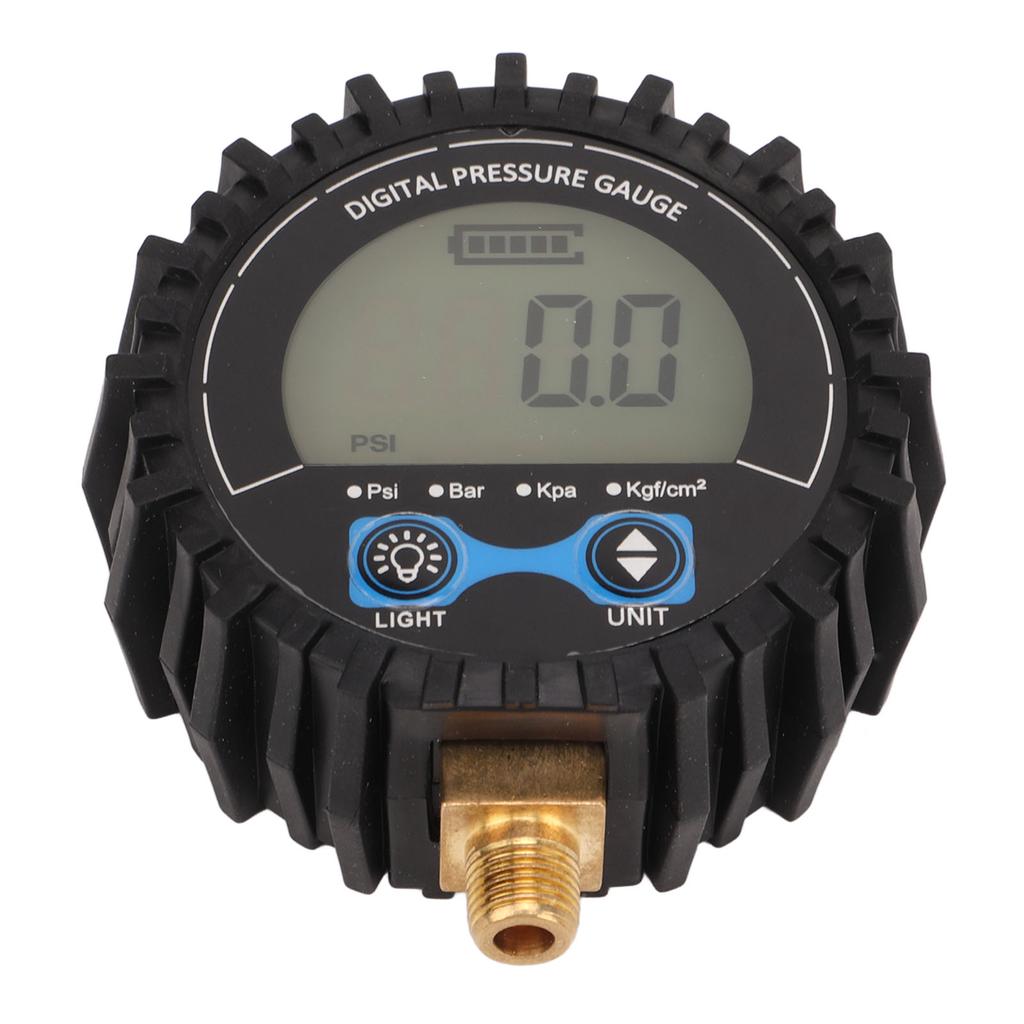 Tire Inflator Digital Pressure Gauge Accurate 4 Units Switchable Low Wear for Cars Trucks Motorcycles Trails SUVs RVs