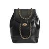 New Backpack Light Luxury Oil Wax Leather Backpack Chain Large Capacity Bucket Bag Student Schoolbag Travel Bag