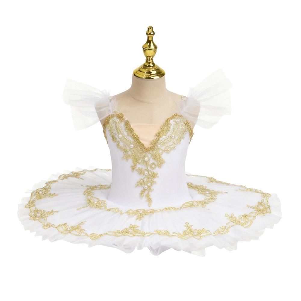 Perlové dětské baletní šaty Moderní oblečení na vystoupení Módní princeznovské šaty Děti Dívky