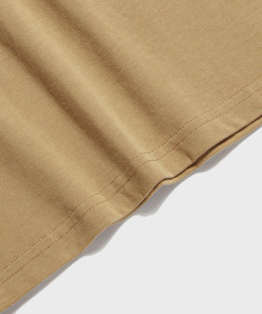 Beulonseun 10.6 Oz Cotton Short Sleeve Henley Tee Camel