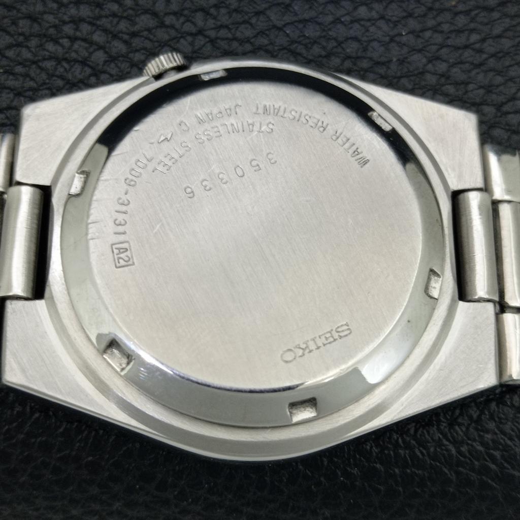GENUINE VINTAGE SEIKO 5 AUTOMATIC 7009A JAPAN MENS BLUE DIAL WATCH a708775-1