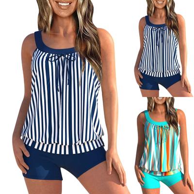 Women's Sexy Slim Fit Printed Sling Split Bikini Plus Size Swimsuit (Two Piece)