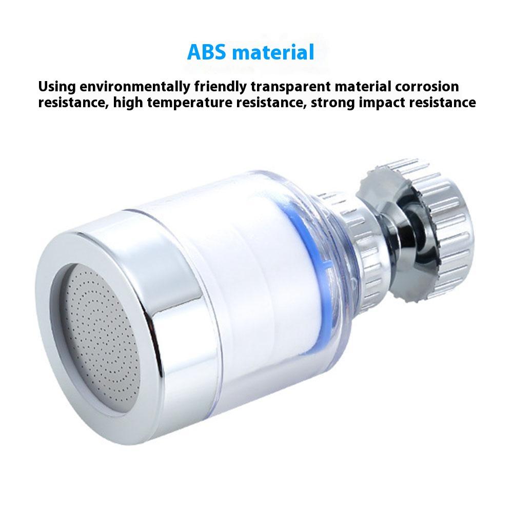 Faucet Filter Splash-Proof Aerator Kitchen Tap Rotating Spout with Universal Connector + Spare Filter Element