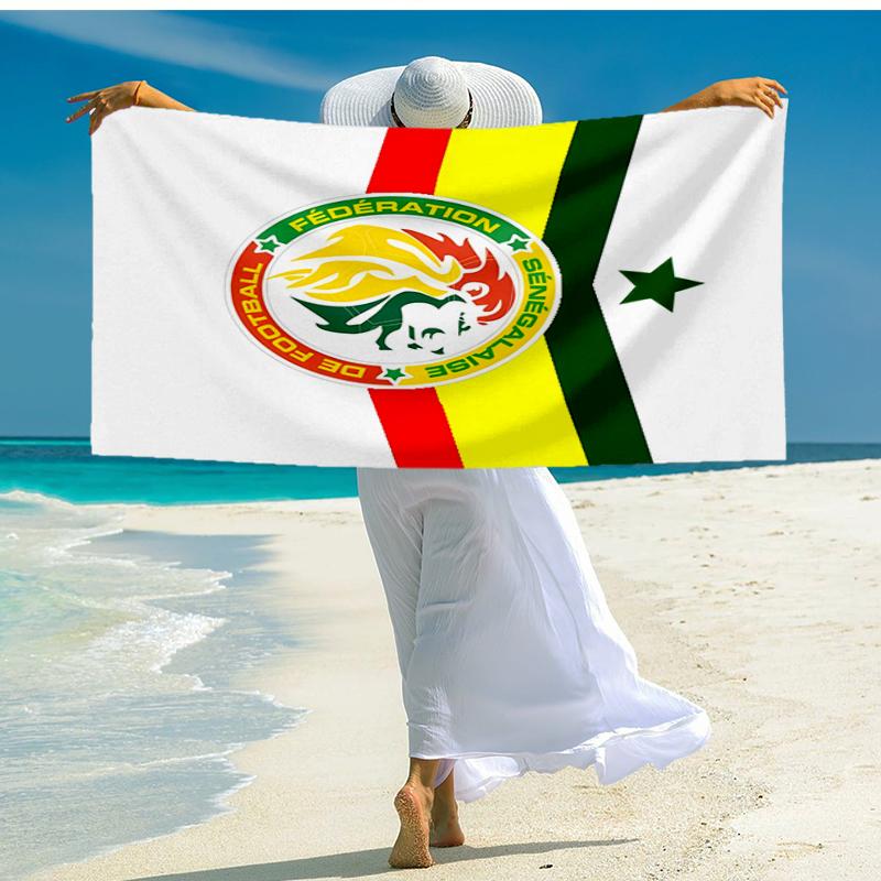 Senegal Fashion Beach Towel: Ideal for Summer Adventures Soft, Absorbent and Quick Drying Suitable for Swimming and Bathing