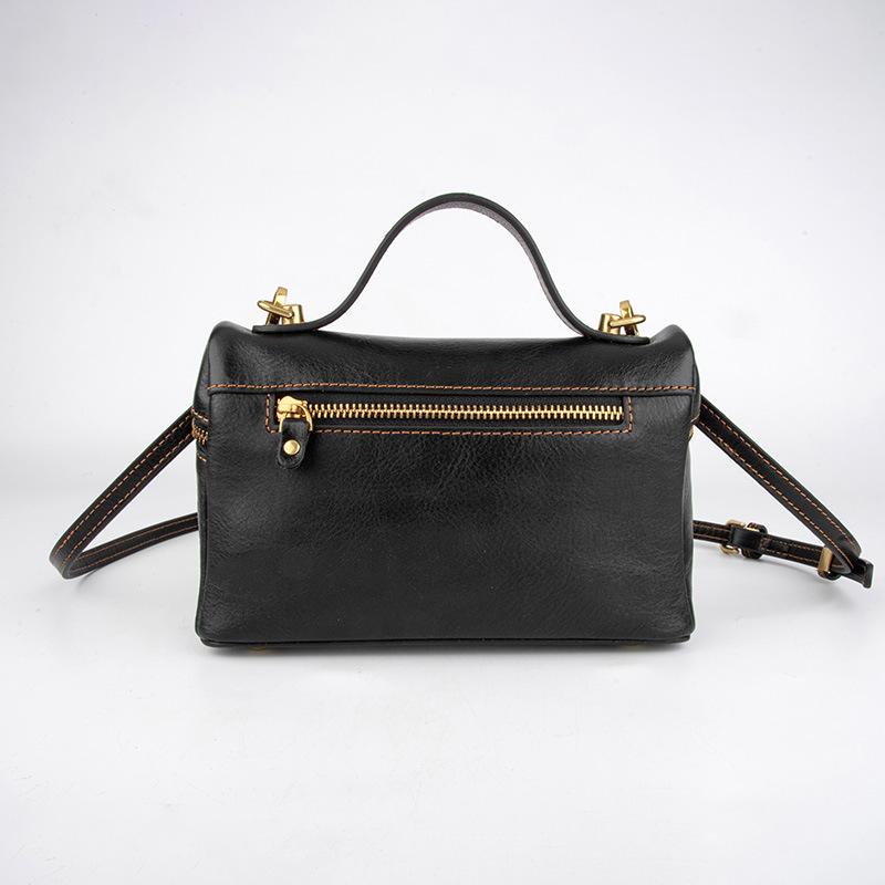 Retro Nischen-Ledertasche für Damen, Modische und Vielseitige Handtasche, Hochwertige Crossbody-Tasche aus Oberleder für Damen