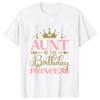 Birthday Princess T-shirt DAD MOM Uncle Aunt Family Gathering Tops Girls Birthday Party Tshirt Short Sleeve Black White Tee