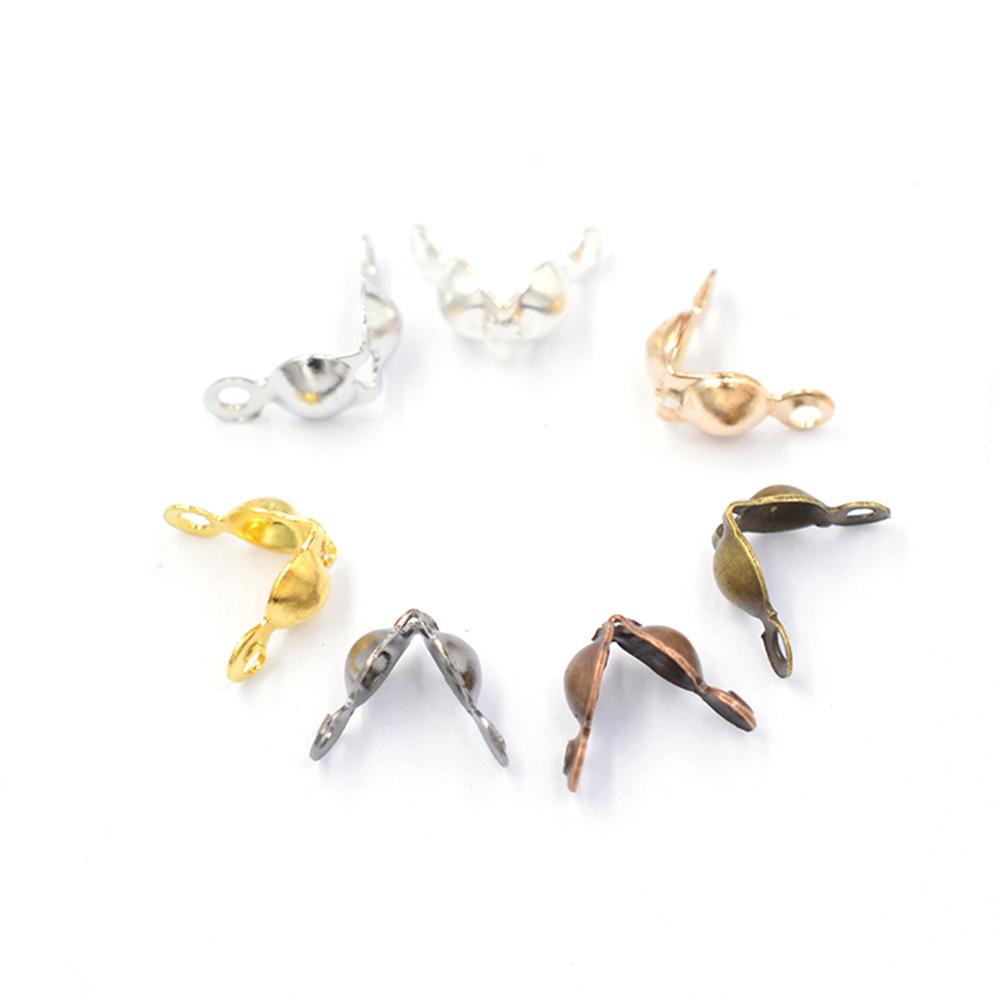 Connector Clasp Fitting for Ball Chain Calotte End Crimps Beads Connector Components for Jewelry Making Fandings