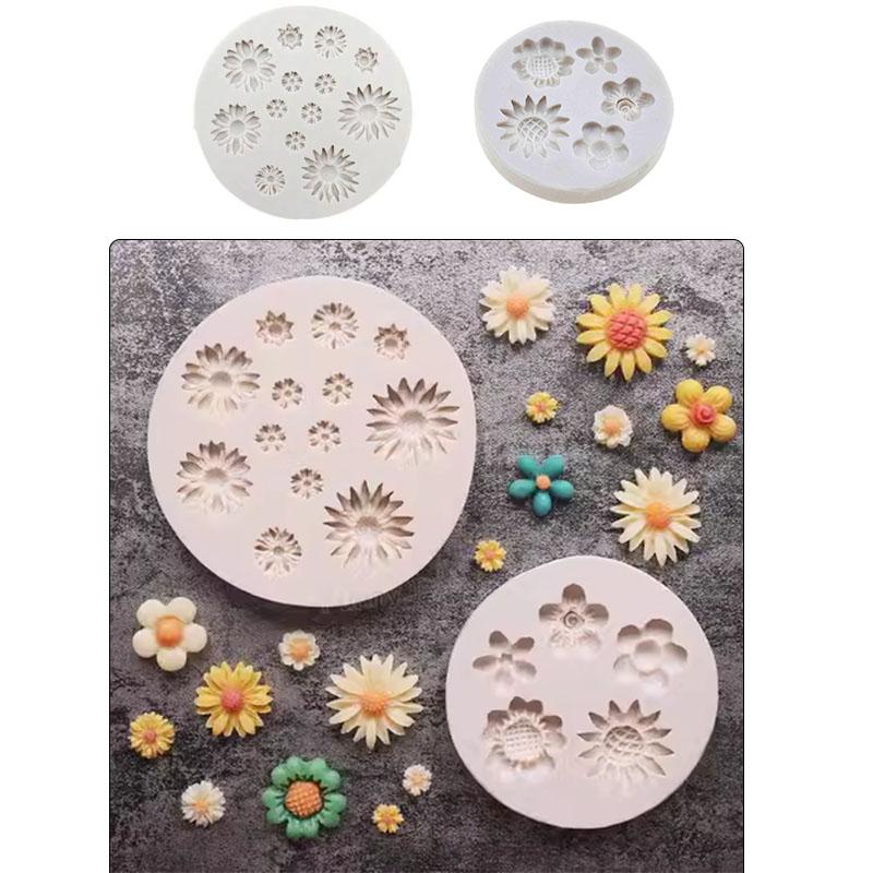 Gänseblümchen Silikonformen für Kuchen Dekoration Fondant Schokolade Süßigkeiten Gebäck Backwerkzeuge Dessertformen zum Backen Basteln