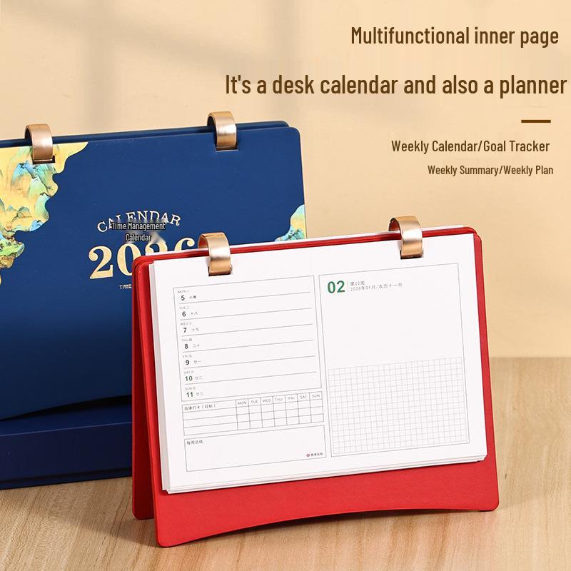 2026 Jahr des Pferdes Benutzerdefinierter Tischkalender Geschenkset - Perfekt für Firmenmeetings, Veranstaltungen und Logodruck.