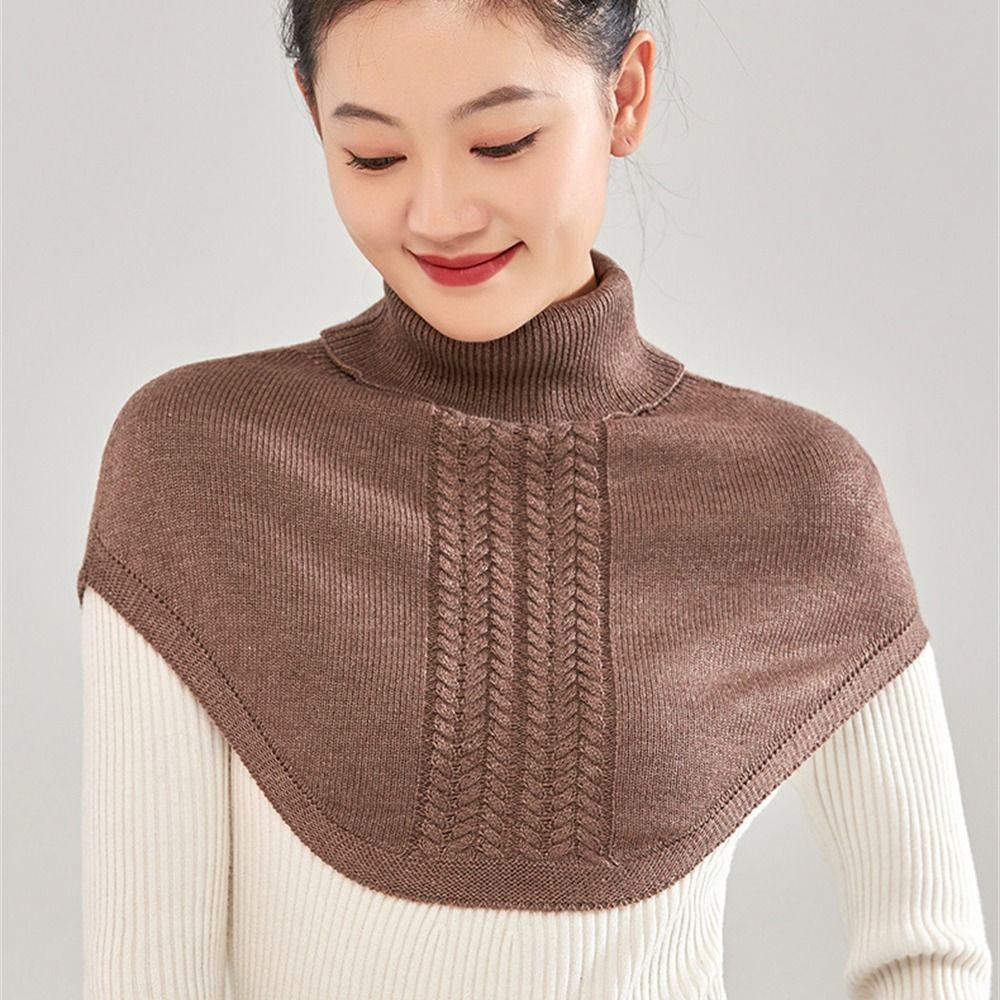 Winter Warm Fake Collar Soft Knitted Cover Head Neck Fashion Guard Collar  for Women Girls