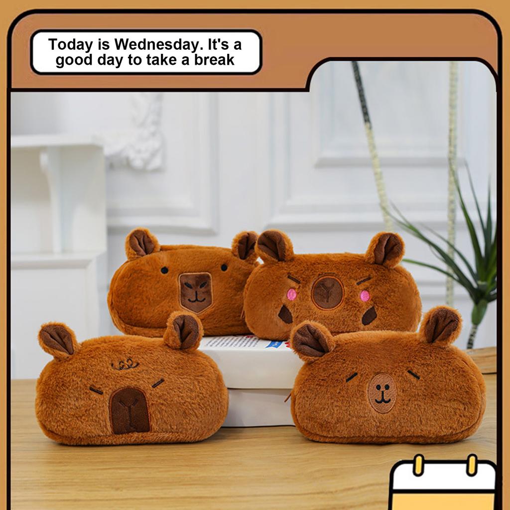 Pencil Cases For Kids Cute Cartoon Capybara Pencil Pouch Organizer Large Capacity Pen Bag School Stationeries Pencil Organizer