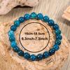 Festive Gifts Blue Apatite Beaded Bracelet Calming Fashion Jewelry For Men And Women Daily Wear Simple Versatile Accessory