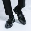 Loafers Men Leather Shoes Thick-soled British Style Black Formal Business Shoes Fashion Luxury Slip-On Casual Shoes Big Size 46