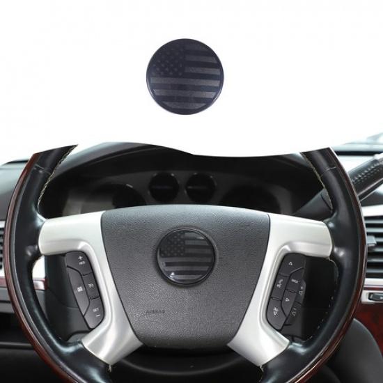 Black ABS Car Steering Wheel Emblem Cover Trim for Cadillac Escalade 2007-2014