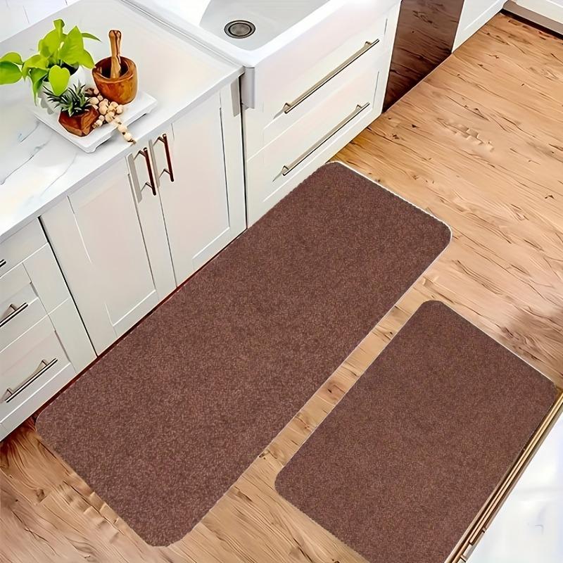1PC Minimalist Solid-Tone Kitchen Rug Non-Slip Door Mat Pop design Bathroom Rug Bath Mat Carpet for Home Sink Laundry Decor